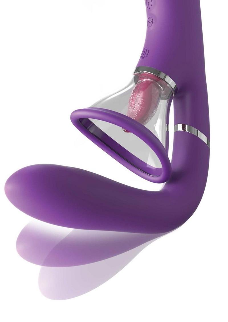 Fantasy For Her Ultimate Pleasure Pro Rechargeable Silicone Vibrator - Clear/Purple