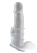 Fantasy X-Tensions Vibrating Cock Cage Waterproof - Clear - 3in