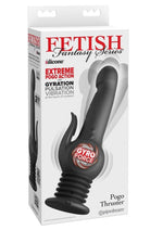 Fetish Fantasy Series Pogo Thruster Rechargeable Silicone Rabbit Vibrator - Black