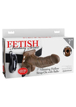 Fetish Fantasy Series Vibrating Hollow Strap-On Dildo with Balls and Harness with Remote Control