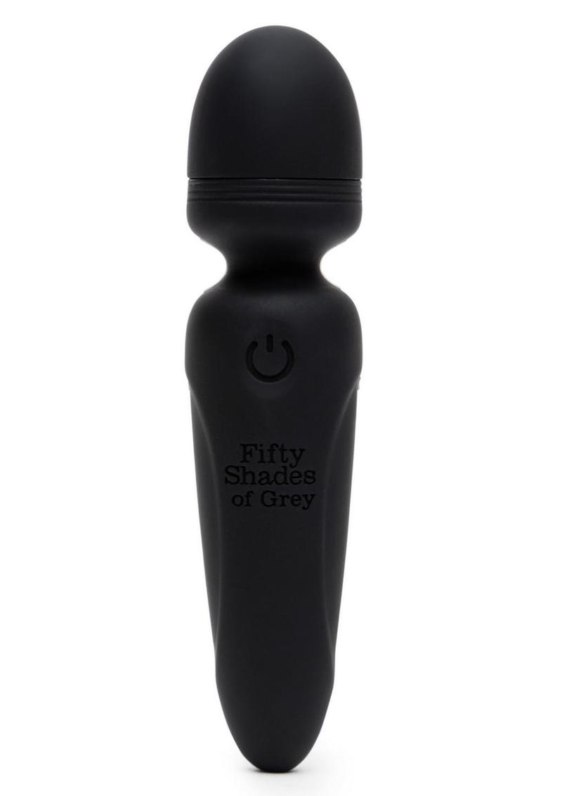 Fifty Shades Of Grey Sensation Rechargeable Silicone Mini Wand Vibrator - Black