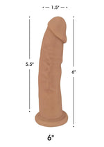 Fleshstixxx Dual Density Silicone Bendable Dong - Caramel - 6in