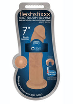 Fleshstixxx Dual Density Silicone Bendable Dong - Caramel - 7in