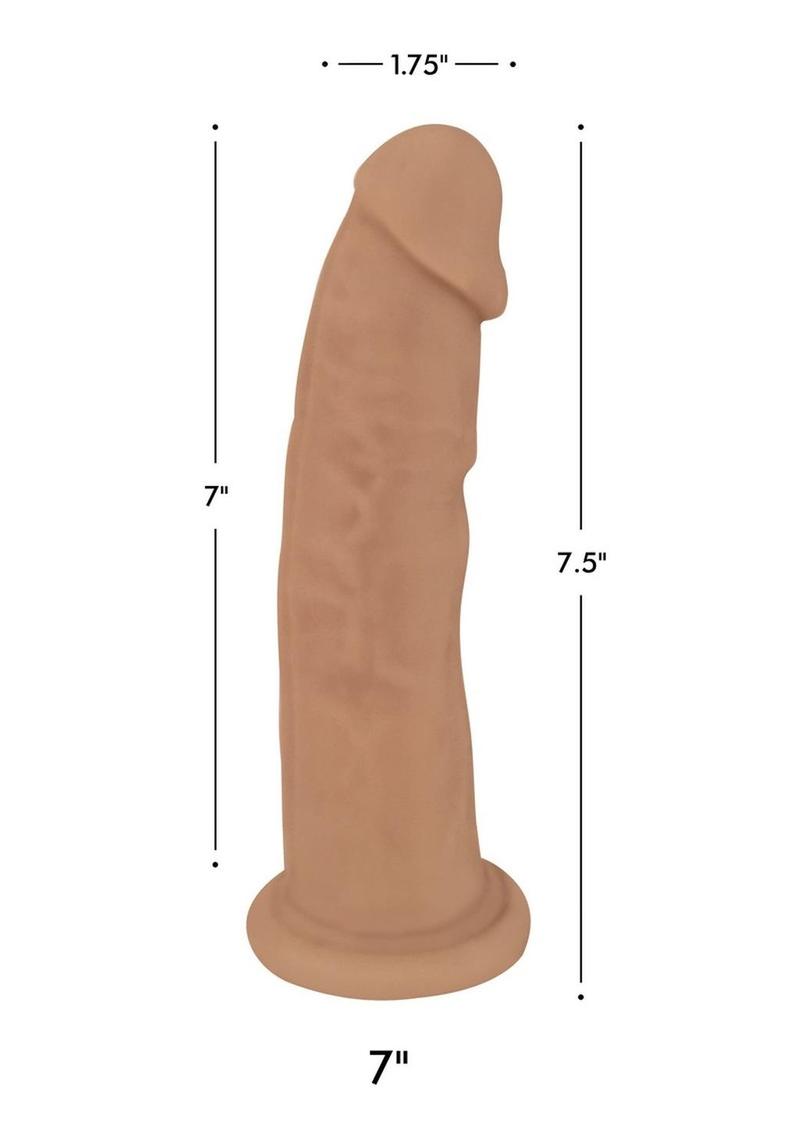 Fleshstixxx Dual Density Silicone Bendable Dong - Caramel - 7in