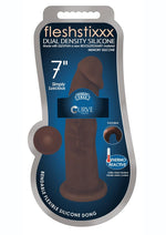 Fleshstixxx Dual Density Silicone Bendable Dong - Chocolate - 7in