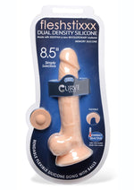 Fleshstixxx Dual Density Silicone Bendable Dong with Balls