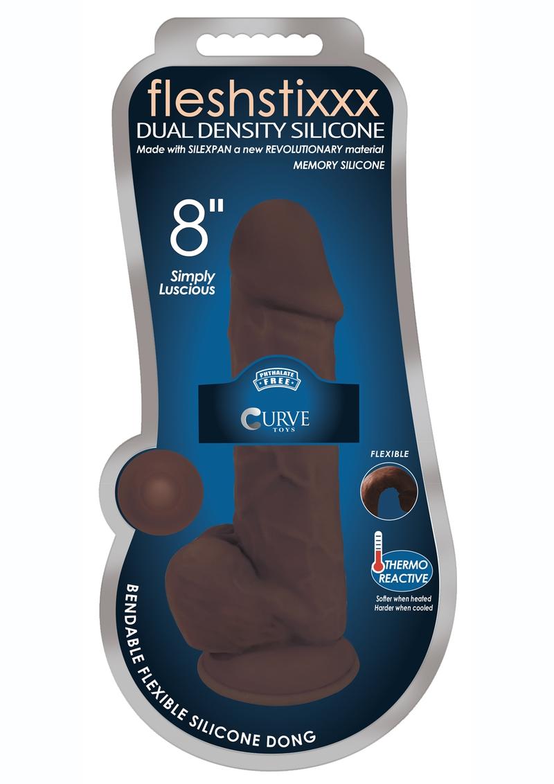 Fleshstixxx Dual Density Silicone Bendable Dong with Balls