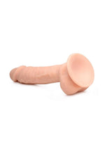 Fleshstixxx Silicone Bendable Dong with Balls - Vanilla - 7in