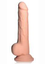 Fleshstixxx Silicone Bendable Dong with Balls - Vanilla - 9in