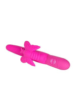 Fluttering Butterfly Silicone Rabbit Vibrator - Pink