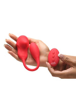 Frisky Double Love Connection Rechargeable Silicone Panty Vibe with Remote - Red