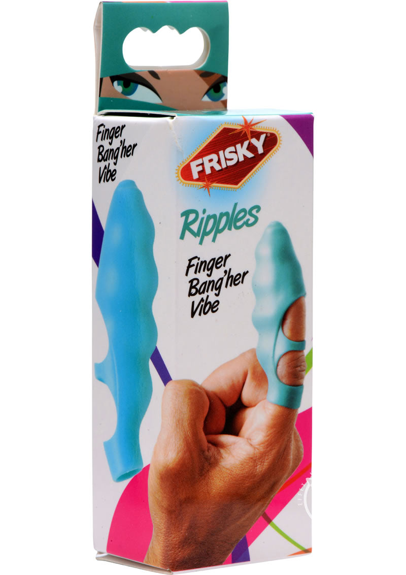 Frisky Finger Bang'her Vibrator - Blue/Teal