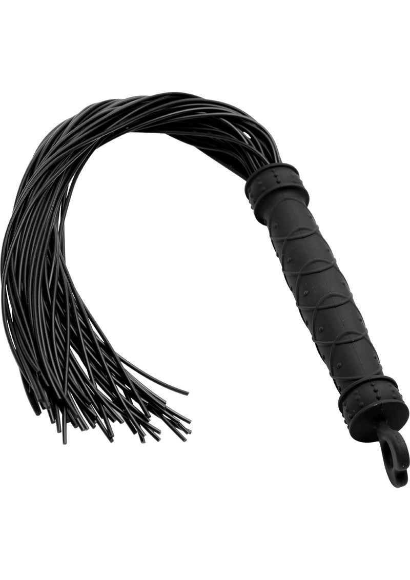 Frisky Punish Me Silicone Flogger - Black