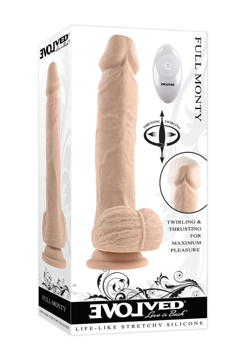 Full Monty Silicone Rechargeable Realistic Dildo with Remote