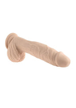 Full Monty Silicone Rechargeable Realistic Dildo with Remote - Vanilla - 9in