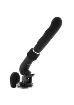 G-Force Thruster Silicone Rechargeable Vibrator with Remote Control - Black