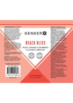 Gender X Beach Bliss Water Based Flavored Lubricant 4oz. - Peach