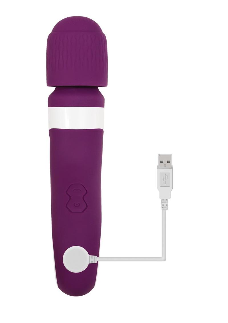 Gender X Handle It Rechargeable Silicone Wand Vibrator - Purple/White