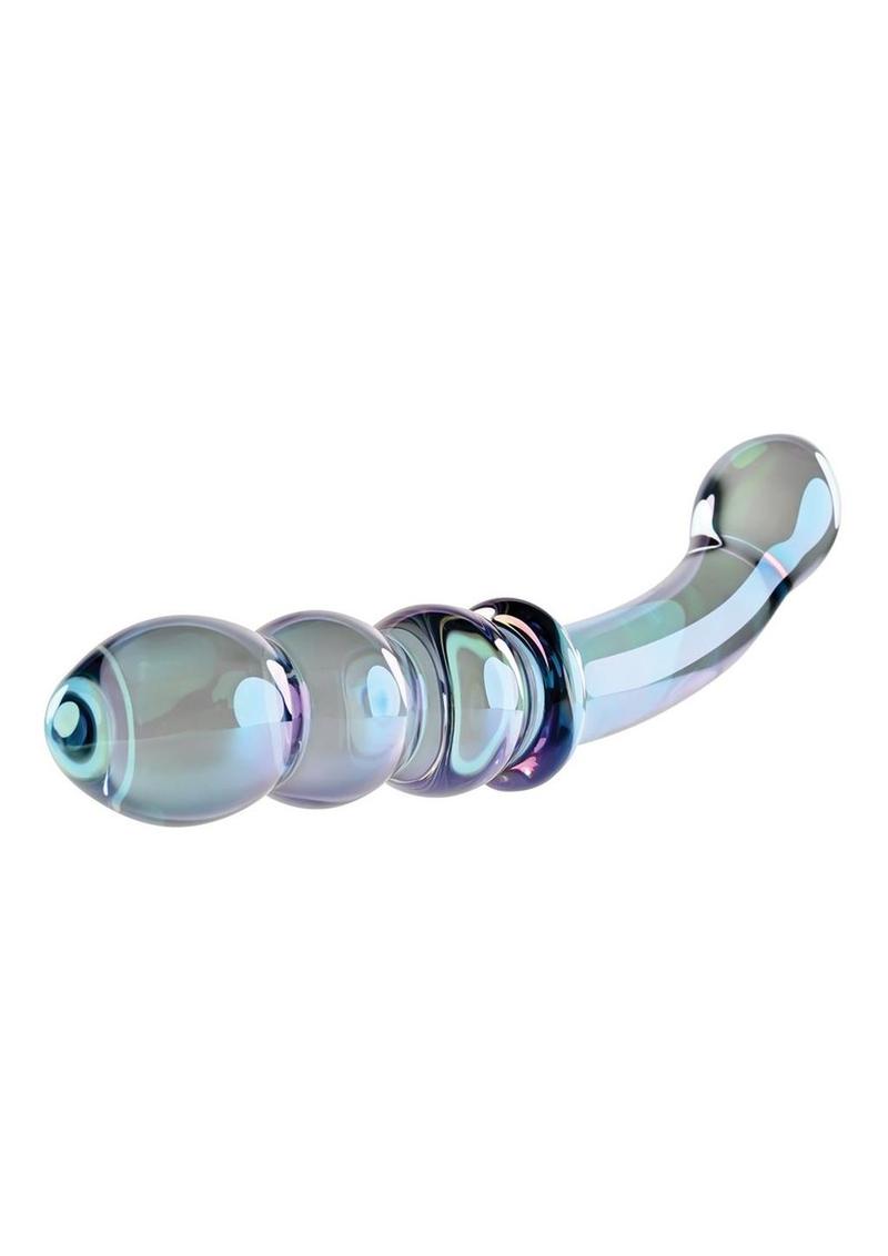 Gender X Lustrous Galaxy Wand Glass Dildo - Blue/Green/Multicolor/Purple