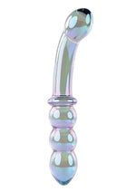 Gender X Lustrous Galaxy Wand Glass Dildo - Blue/Green/Multicolor/Purple