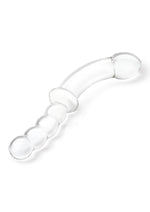 Glas Girthy Double Sided Glass Dong with Anal Bead Grip Handle