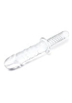 Glas Girthy Glass Cock Double Ended with Handle - Clear - 11in