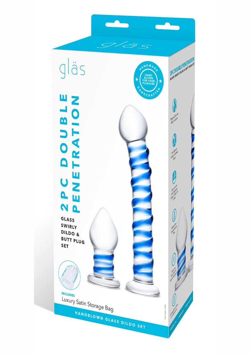 Glas Swirly Dildo and Buttplug