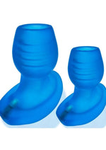 Glowhole 2 Hollow Buttplug with Led Insert - Large - Blue Morph - Blue - Large