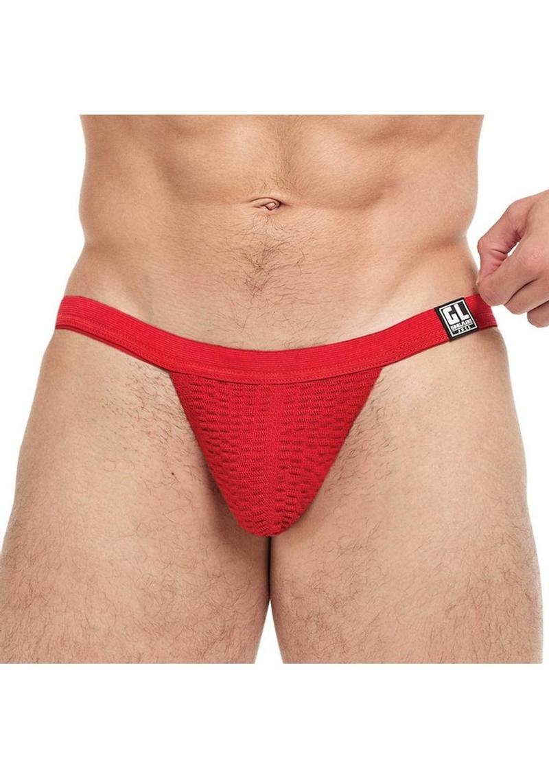 Goal Line Low Rise Jockstrap - Red - Medium/Small