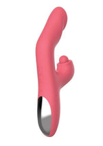 Goddess Heat Up Rechargeable Silicone Tapping Massager - Coral/Orange