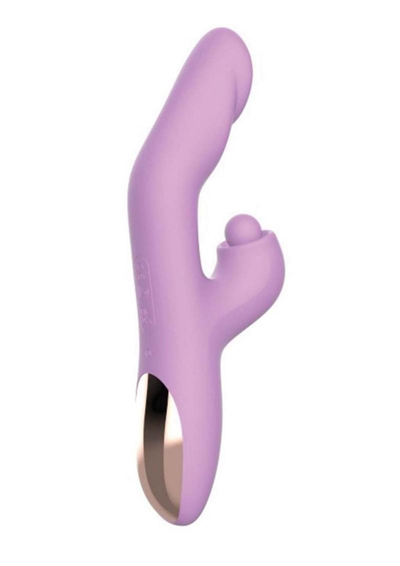 Goddess Heat Up Rechargeable Silicone Tapping Massager - Lavender/Purple