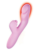 Goddess Heat Up Rechargeable Silicone Tapping Massager - Lavender/Purple