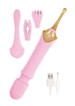 Goddess Pink Elegance Rechargeable Silicone Duel End Massager