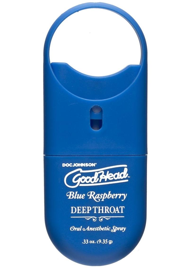 Goodhead Deep Throat To-Go Oral Anesthetic Spray Blue Raspberry - .33oz