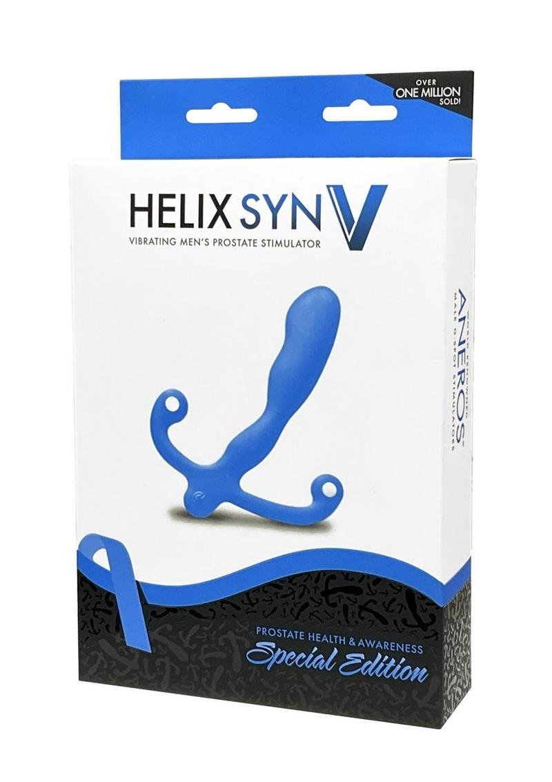 Helix Syn V Special Edition Rechargeable Prostate Massager - Blue/White