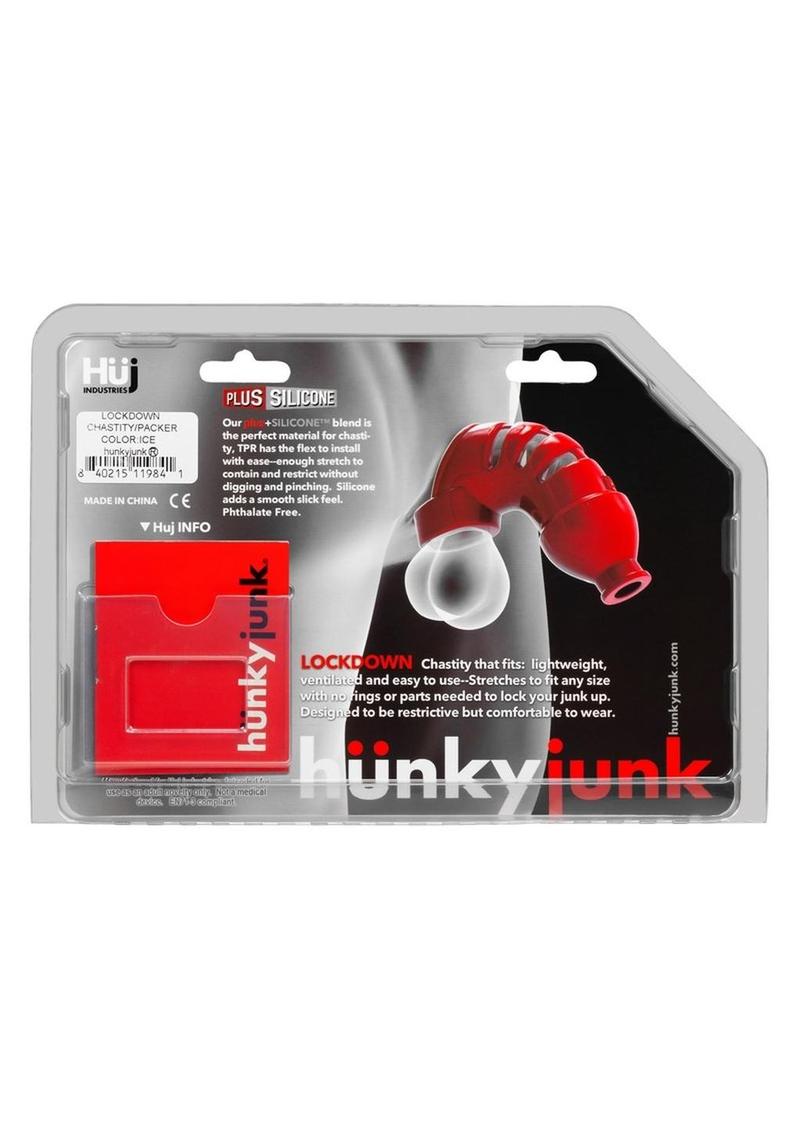 Hunkyjunk Lockdown Silicone Chastity Cage - Clear