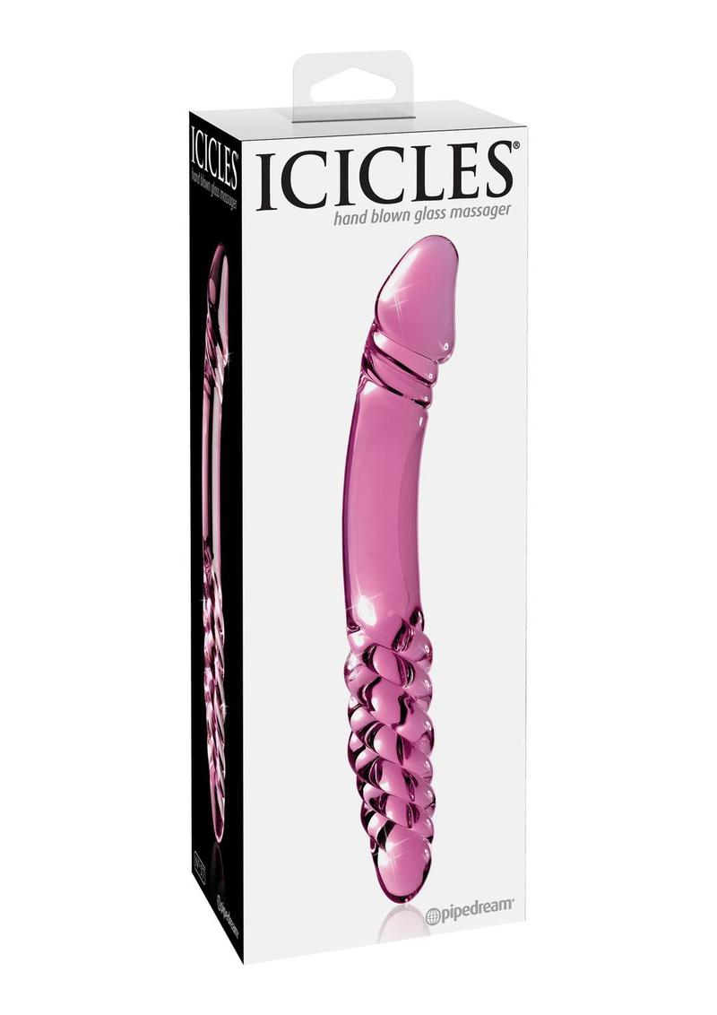 Icicles No. 57 Double-Sided Textured Glass Dildo