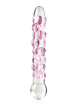 Icicles No. 7 Glass Dildo - Clear/Purple - 7in