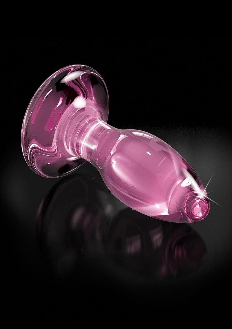 Icicles No. 90 Glass Anal Plug with Bendable Silicone Suction Cup