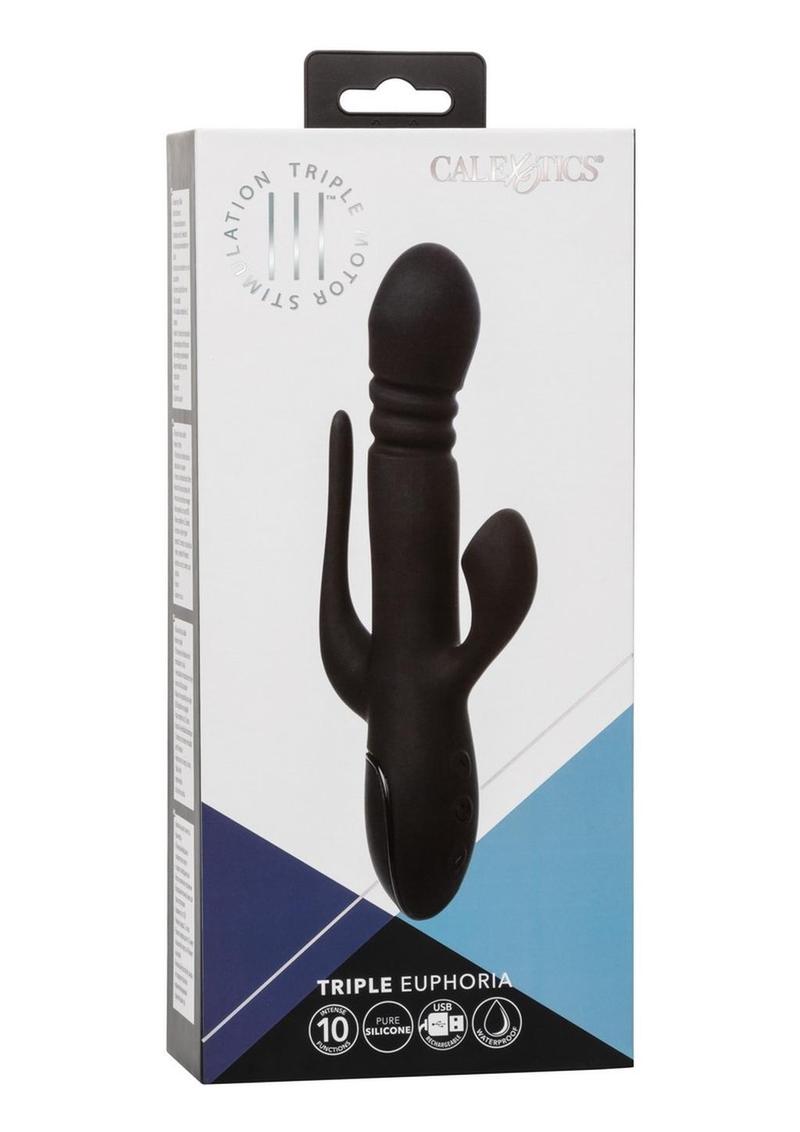 III Triple Euphoria Rechargeable Silicone Stimulating Vibrator