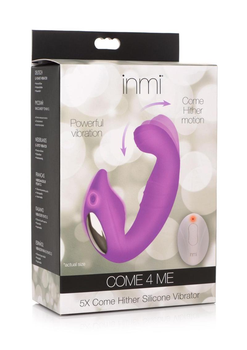 Inmi 5x Come Hither Rechargeable Silicone Vibrator with Remote Control