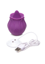 Inmi Bloomgasm Wild Violet 10x Silicone Rechargeable Licking Clit Stimulator - Purple/Violet