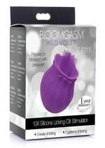 Inmi Bloomgasm Wild Violet 10x Silicone Rechargeable Licking Clit Stimulator