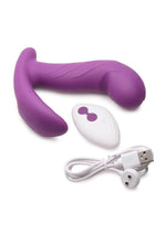 Inmi G-Rocker Come Hither Rechargeable Silicone Vibrator with Remote Control - Purple