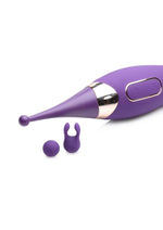 Inmi Power Zinger Pro Pulsing G-Spot Silicone Rechargeable Pinpoint Vibrator with Interchangeable Tips