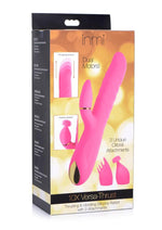 Inmi Versa-Thrust Rechargeable Silicone 10x Rabbit Vibrator with 3 Attachments