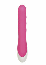 Instant-O Rechargeable Silicone G-Spot Vibrator with Clitoral Suction - Pink