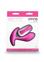 Inya Eros Rechargeable Silicone Vibrating Stimulator with Remote Control - Pink