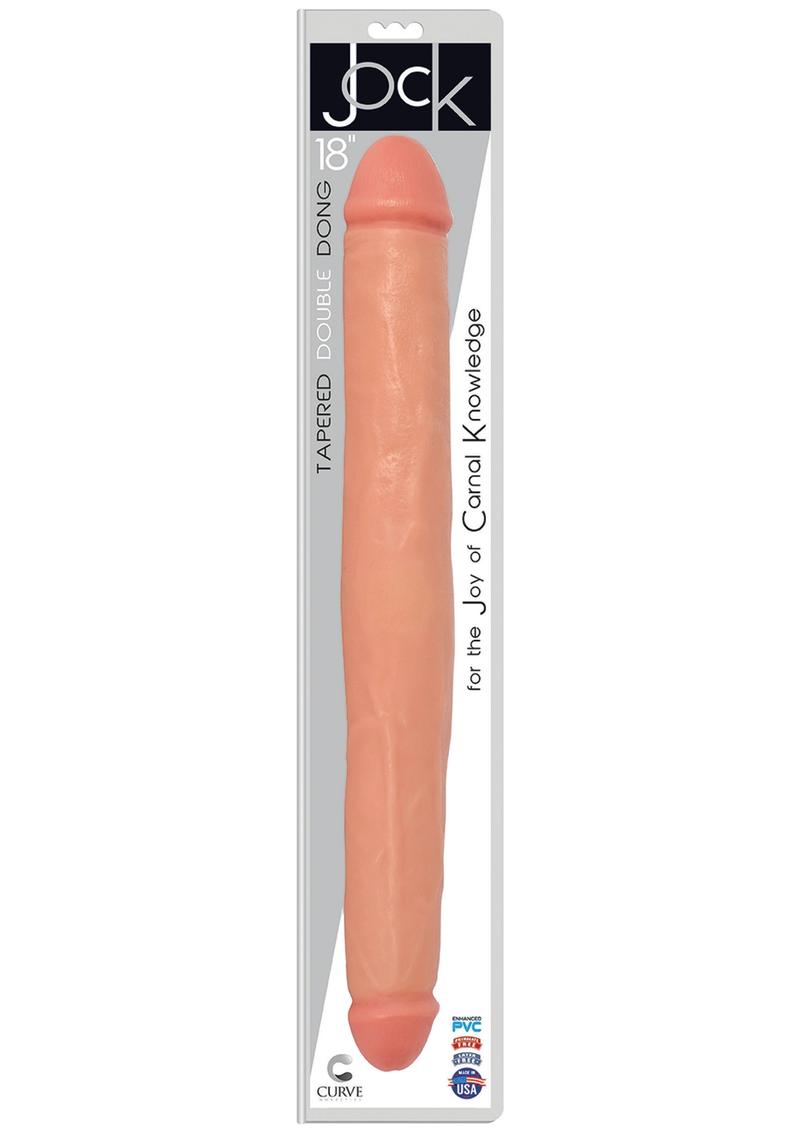 Jock Tapered Double Dildo - Vanilla - 18in