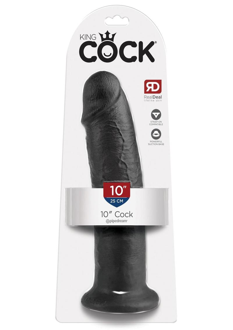 King Cock Dildo - Black - 10in